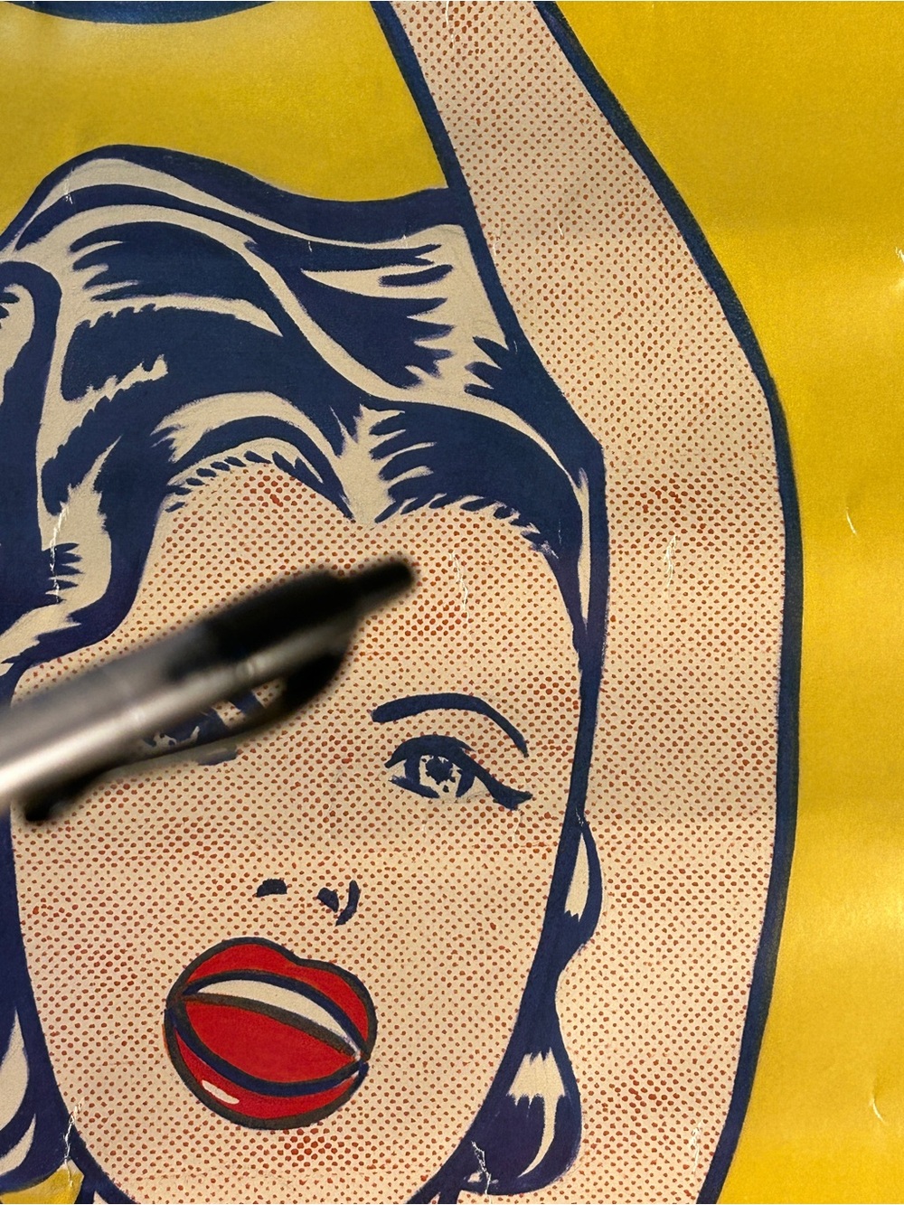 Vintage Roy Lichtenstein poster Girl With Ball MoMA NY pop art Print 2003 20x33 - Picture 12 of 16